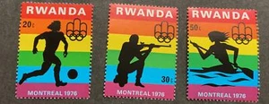 M) 1976, RWANDA, MONTREAL OLYMPIC GAMES - CANADA, FOOTBALL, SHOOTING, ROWING, MU - Picture 1 of 1