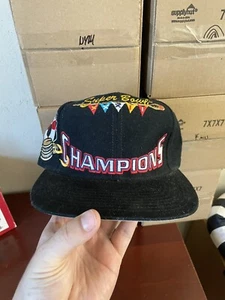 Vintage Logo Athletic Super Bowl XXXII 32 Snapback Denver Broncos Champion Hat - Picture 1 of 5
