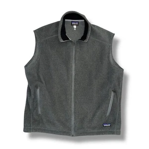 Patagonia Synchilla Vest Mens XXL Grey Fleece Full Zip Hiking Camping Outdoors - Picture 1 of 7