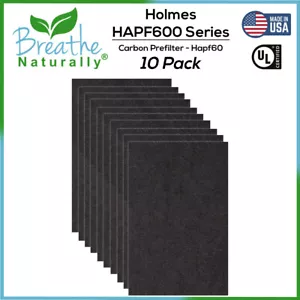 Replacement Holmes GE Bionaire HAPF60 Carbon Prefilter 10 Pack Breathe Naturally - Picture 1 of 6