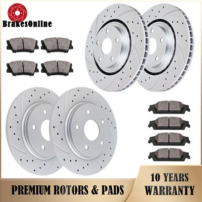 Pastilhas de rotores de freio dianteiro e traseiro 305 mm 302 mm para Chrysler Town & Country 08-12 - Imagem 1 de 4