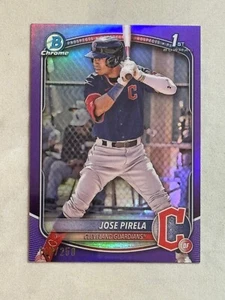 2025 Bowman Cromo Viola Rifrattore Jose Pirela Rookie RC 1°/250 #BCP-111 - Foto 1 di 2