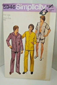 Pigiama Uomo Simplicity Taglia Large Nuovo Modello Cucito 1973 - Foto 1 di 3