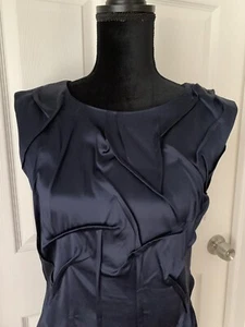 alice olivia dress Dark Blue Silk Ourgoing Sleeveless Small - Picture 1 of 10