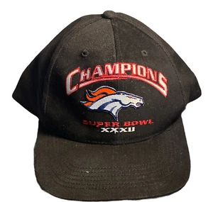 Denver Broncos VTG NFL Super Bowl XXXII Champions 1998 Embroidered SnapBack Hat - Picture 1 of 5