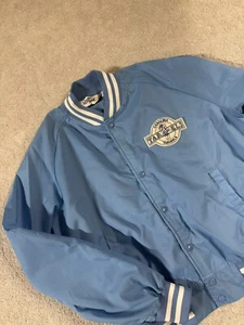 VTG 80s UNC North Carolina Tar Heels Chalk Line Blue Jacket Size L NCAA EUC - Picture 1 of 10