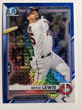 2021 Bowman Chrome Prospects Royce Lewis /150 Blue Mojo Refractor BCP-63 SP 🔥