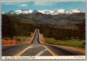 Genesee Montana US Hwy 6 Snowy Peaks Continental Divide c1969 4x6 Postcard - Picture 1 of 2
