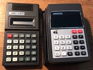 pour pieces LOT 2 ancien CALCULATRICE SR-20 universal JAPAN + MBO LCD-8 GERMANY - Photo 1/24