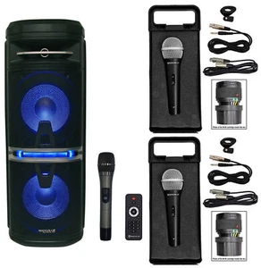 Rockville Go Party X10 Dual 10" Rechargeable Karaoke Machine System + (3) Mics - Picture 1 of 11