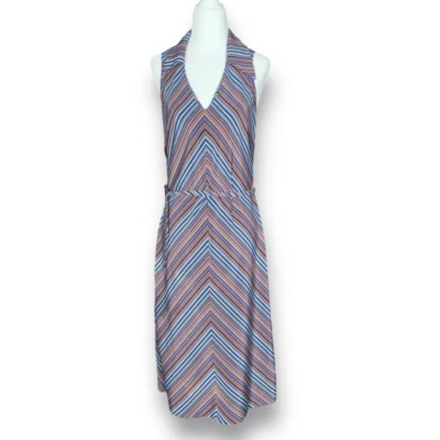 Y2K Jonathan Martin Dress Multicolor Stripe Sleveless Retro 70s Style Midi - Image 1 of 4