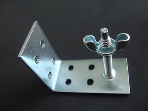 Römerschirm "L" Halterung mit Flügelmutter für römische (oder andere) Schirme / Decke oder Wand - Bild 1 von 4