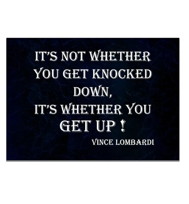 Póster inspirado en Vince Lombardi jugador de fútbol motivacional cita imagen  Foto 1 de 4