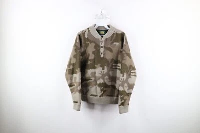 Vtg 90s Cabelas Mens Small Heavyweight Wool Camouflage Sweater Jacket Swacket - Image 1 of 4