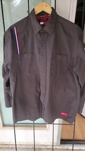 Tommy Hilfiger Para Hombres Grande De Colección Años 90 EE. UU. Pesado Manga Larga Mecánica Look Carrera - Imagen 1 de 15