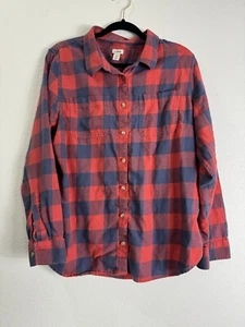 LL Bean Shirt Damen mehrfarbig kariert Langarm Knopfleiste Doppeltaschen M - Bild 1 von 7