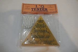 Vintage I. Q. Tester Wooden Triangle Brain Teaser Puzzle USA - Venture 1975 New - Picture 1 of 2