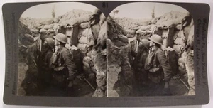 WW1 VERSCHANZTER HIGHLANDERS AUSSICHTSSPIEGEL PERISCO KEYSTONE STEREOVIEW V18861 - Bild 1 von 3