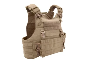 WARRIOR assault system GENUINE VEST tattico Quad Release Carrier COYOTE CB - Picture 1 of 2