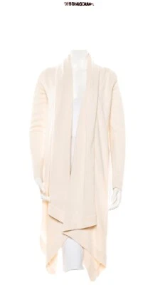 $1250 Donna Karan Black Label Ivory Cream Luxurious Cashmere Sweater Coat P/S - Image 1 of 4