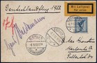 Dt. Reich 1933 Deutschlandflug Unterschrift Pilot Hans Seidemann General PK/1016