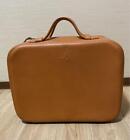 Ferrari Brown Leather Travel Bag Genuine Used