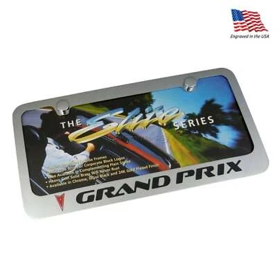 Marco de matrícula Pontiac Grand Prix (cromo) Foto 1 de 3