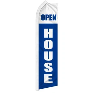 10 x OPEN HOUSE advertising super flag swooper banner business real estate bw - Picture 1 of 10