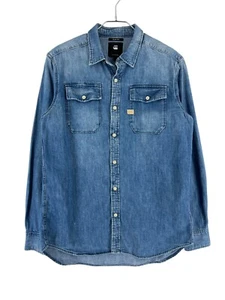 G-STAR RAW Landon Denim Shirt Casual Formal Men Size L - Picture 1 of 10