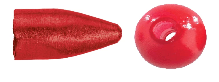 Balzer Shirasu Patronenblei mit Glasperlen Rot Bullet Sinker versch. Größen - Bild 1 von 1