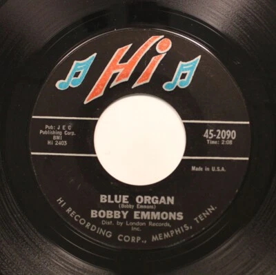 Hear! Northern Soul Memphis 45 Bobby Emmons - Blue Organ / Mack The Knife On Hi - Image 1 of 2