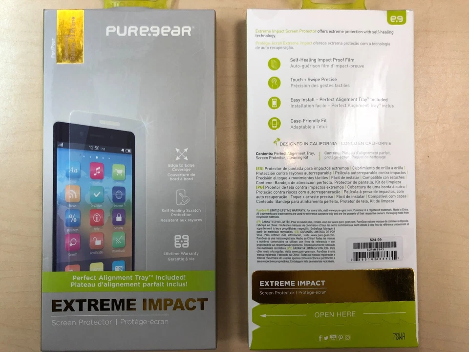 3X PureGear Extreme Impact Screen Protector for Samsung Galaxy J3 Prime  3pc - Image 1 of 1