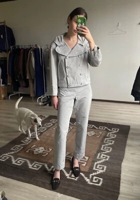 Traje de mujer Louis Vuitton 2 piezas azul claro doble botonadura 42/XL/US 10 Foto 1 de 4