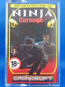 SINCLAIR SPECTRUM -- NINJA CARNAGE (CRONOSOFT) RELEASE 2021 # NEUWARE # - Picture 1 of 2