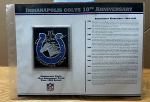 Parche conmemorativo del aniversario de la NFL de Willabee Ward Indianapolis Colts décimo 1993 - Imagen 1 de 4