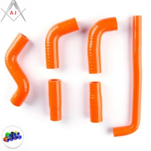 For KTM 400 EXC / 525 EXC 2002-2006 Silicone Radiator Coolant 3-ply Hose Orange - Picture 1 of 9