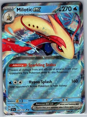 Milotic ex 042/191 - Pokemon TCG SV08: Surging Sparks - Double Rare (NM) - Image 1 of 2