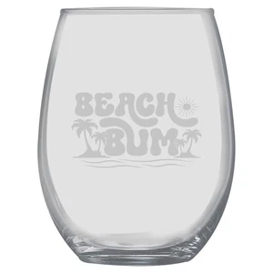 Copa de vino sin tallo de 15 oz - Beach Bum - Imagen 1 de 1