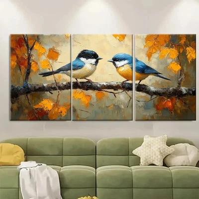 3pcs Realistic Birds EY Wall Art Canvas  Unframed/Framed - Image 1 of 4