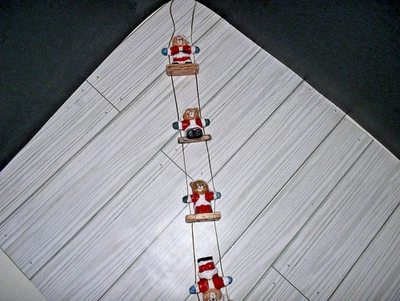 Osos de Navidad 1994 vintage con escalera 4 osos columpios adorno colgante en caja Foto 1 de 4