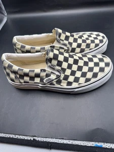 Vans Asher Holographic Checkerboard Black Slip On Low Tops Womens Sz 7 Sneakers - Picture 1 of 16