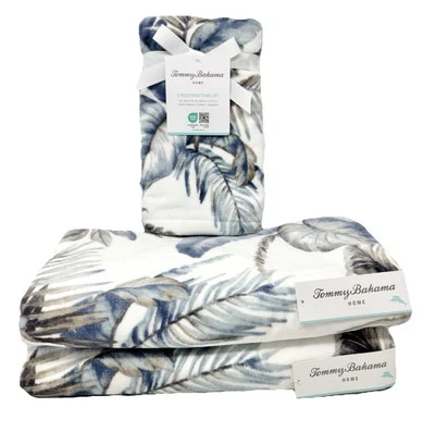 Tommy Bahama Bakers Bluff Tropical Palm Set Of 2 Bath Towels & 2 Hand Towels NEW - Image 1 of 4