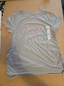 Grey "I Love You Already" time and tru maternity baby tee shirt Size Xl... - Picture 1 of 8