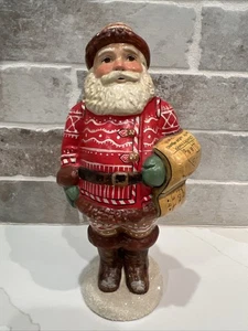 Vaillancourt Gingerbread Santa With Toy Sack Christmas Figurine #73 2010-8.5” - Picture 1 of 13