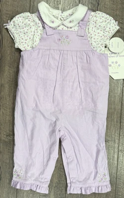 Ropa Bebé Niña Nuevo Vintage Carter's 9 Meses Ramos de Amor Conjunto Foto 1 de 4