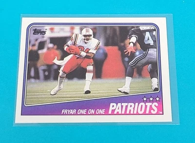 1988  Topps    #175 Patriots Team Leaders Irving Fryar Card H6 - Image 1 of 2