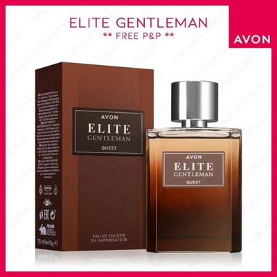 AVON ELITE GENTLEMAN QUEST EDT FOR HIM - SPICY AND WOODY AFTERSHAVE - 75ml