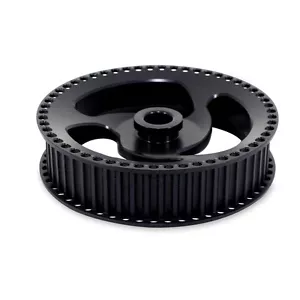 CBM MOTORSPORTS BILLET BLACK ANODIZED COGGED LS POWER STEERING PULLEY - Picture 1 of 2