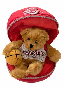 NEW Plushland Ohio State Buckeyes Teddy Bear In A Basketball - Picture 1 of 4