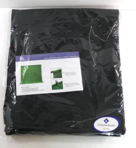 NEW LS STUDIO 6' x 9' seamless pocket Muslin Backdrop Photo Screen Black #PL69B - Picture 1 of 4
